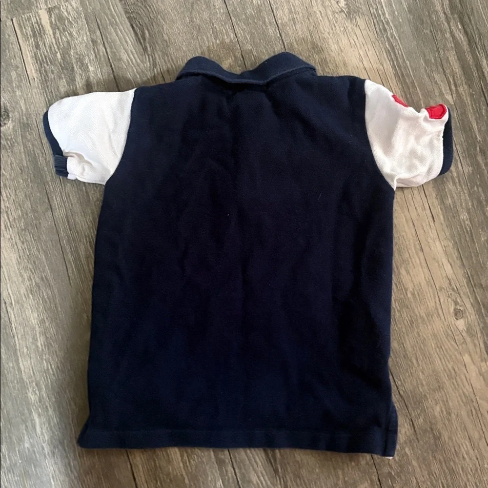 Vintage kids POLO BY RALPH LAUREN KNIT NAVY AND BLUE TOP size 24 months